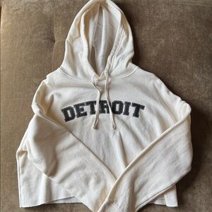 White Detroit Hoodie